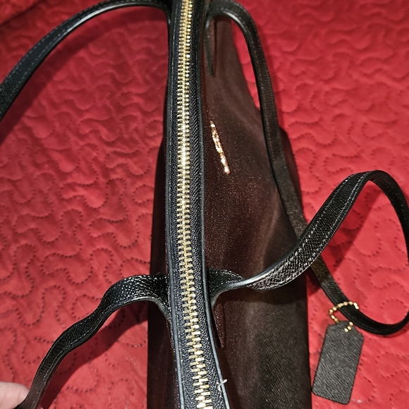 Coach Black Leather Tote Bag - Picture 9 of 11